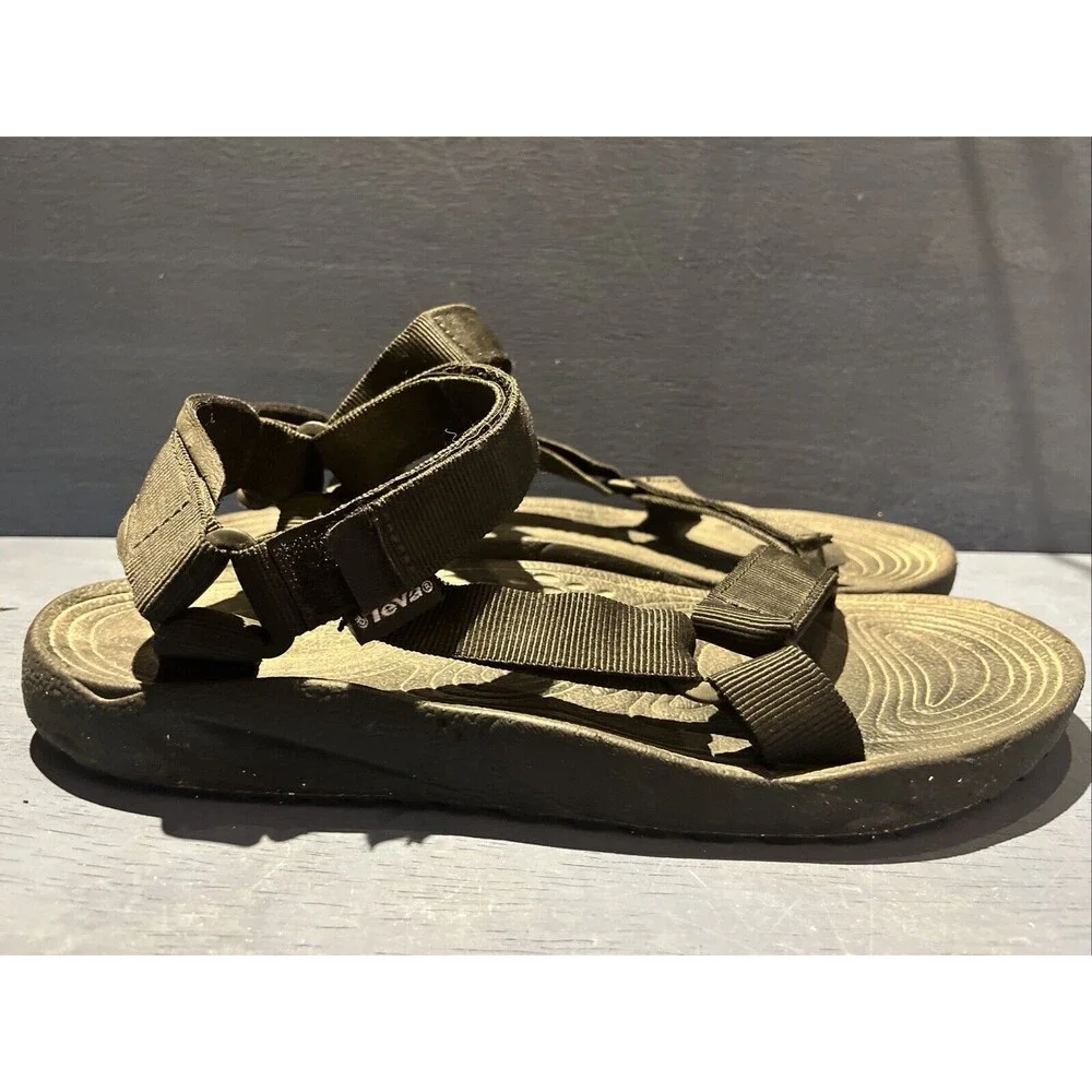 TEVA Mens Size 13 Sandals Shoe Black Textile Terradactyl Sport Hiking Water 6640
